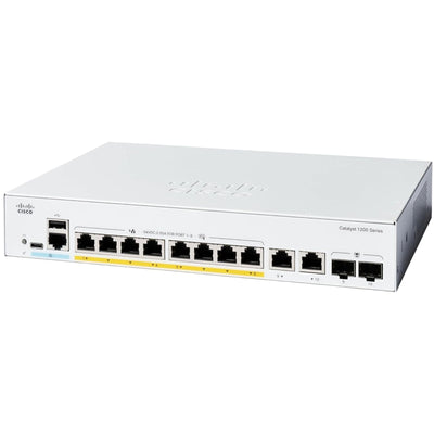 Cisco C1200-8P-E-2G - Catalyst 1200 8-port GE, PoE, Ext PS, 2x 1G SFP