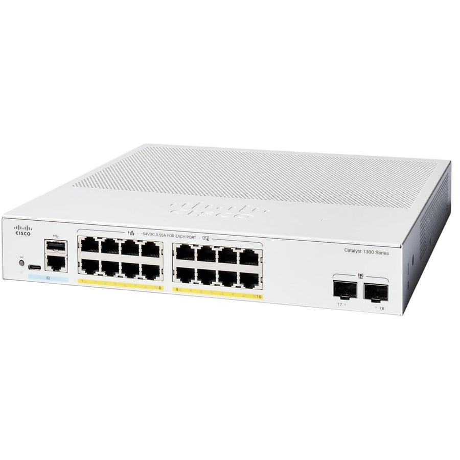 C1300-16P-2G - Cisco Catalyst 1300 16-port GE, PoE, 2x1G SFP