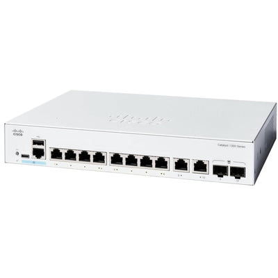 Cisco C1300-8T-E-2G - Catalyst 1300 8-port Gigabit Ethernet with 2 x 1G SFP Combo ports, Ext PS