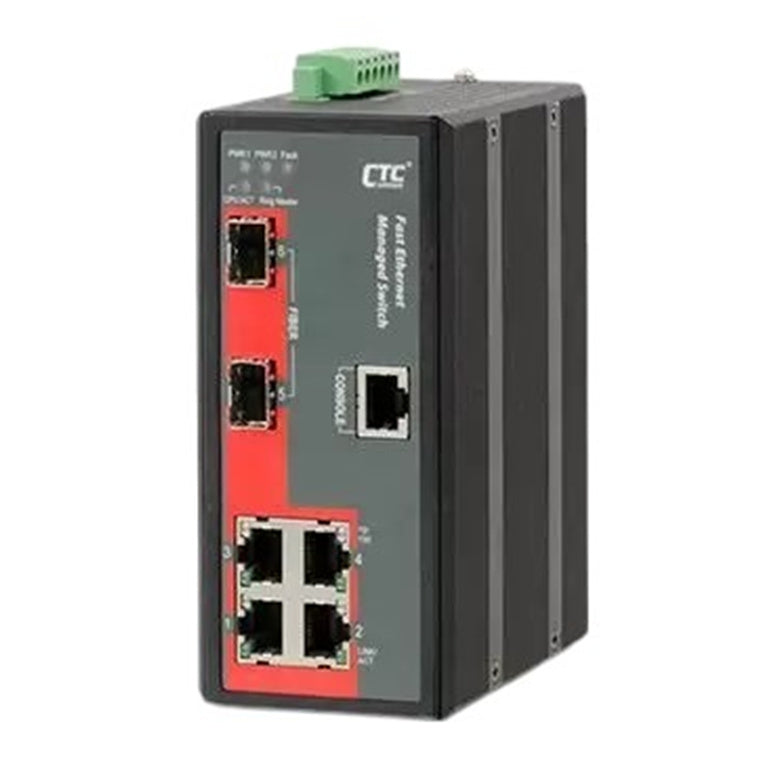 CTCUNION IFS-402GSM-E - 5 Port Fast Ethernet Managed Switch -40C +75C