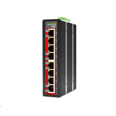 CTCUNION IGS-800-E - 8-Port Gigabit Unmanaged Switch. 8x 10/100/1000Base-T -40C 75C. Stromverbrauch