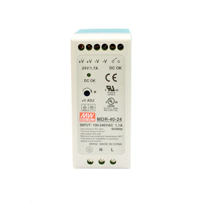 CTCUNION MDR-40-24 - 24V/40W Din Rail Mount Power Supply w/ Short circuit Overload & Over Voltage