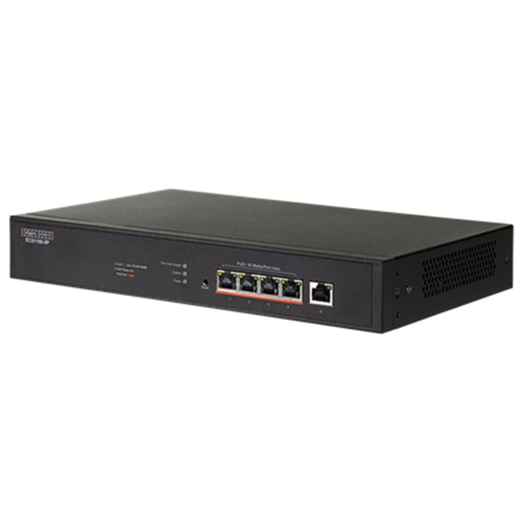 EDGECORE ECS1100-5P - 5 Port Lite L2 Smart Gigabit Web Managed PoE Switch w/ 4 PoE Ports (30W). 120W