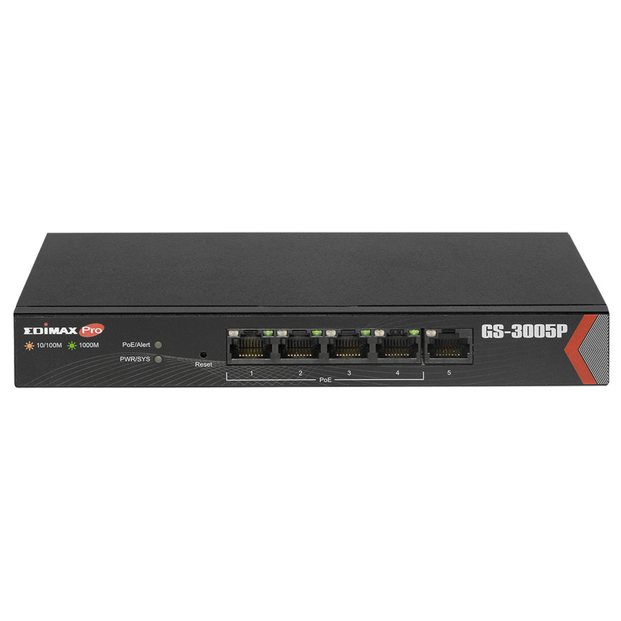 EDIMAX GS-3005P - 5 Port Gigabit Web Managed Switch w/ 4 PoE+ Ports