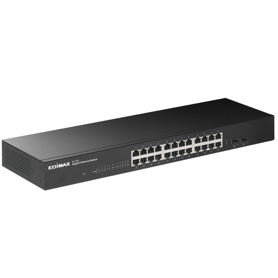 EDIMAX GS-1026V3 - 24 Port Gigabit Rack-Mount Unmanaged Switch 2 SFP Ports