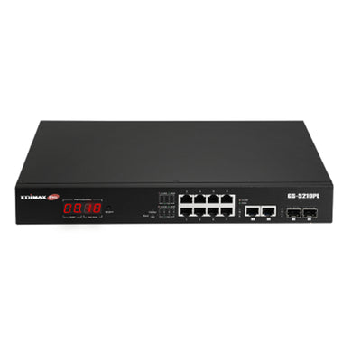 EDIMAX GS-5210PL - 12 Port Surveillance Long Range Gigabit PoE+ Web Smart Switch