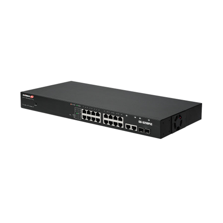 EDIMAX GS-5216PLC - 18 Port Surveillance Long Range Gigabit PoE+ Web Smart Switch