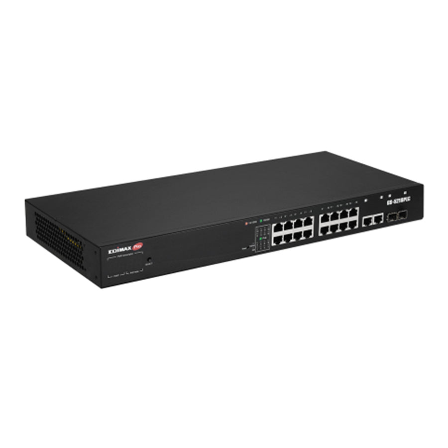 EDIMAX GS-5216PLC - 18 Port Surveillance Long Range Gigabit PoE+ Web Smart Switch