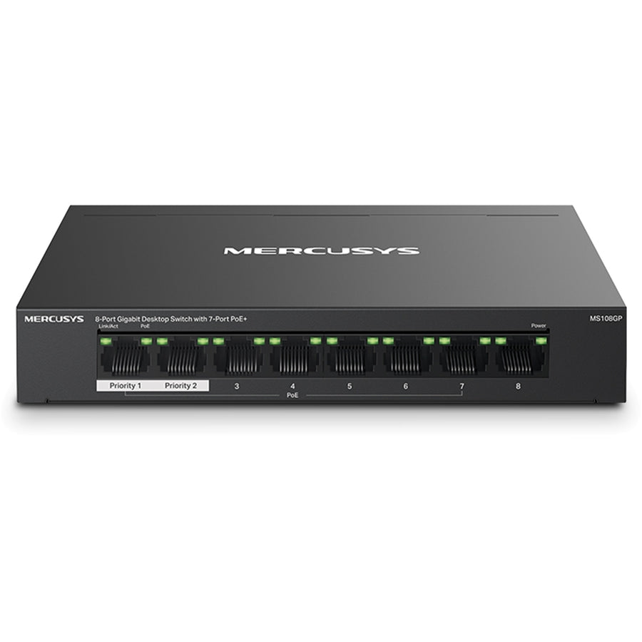 TP-Link MS108GP - Mercusys MS108GP 8 Port Gigabit Switch Steel Case 7x PoE+