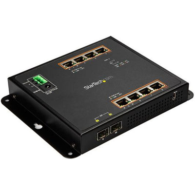 StarTech.com IES101GP2SFW - GbE Switch - 8-Port PoE+ plus 2 SFP Pts