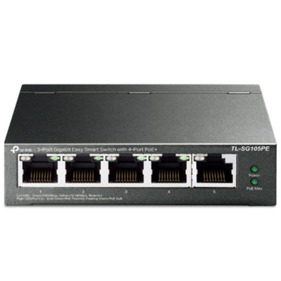 TP-Link TL-SG105PE 5-Port Gigabit Easy Smart Switch with 4-Port PoE+ (Max 65W)