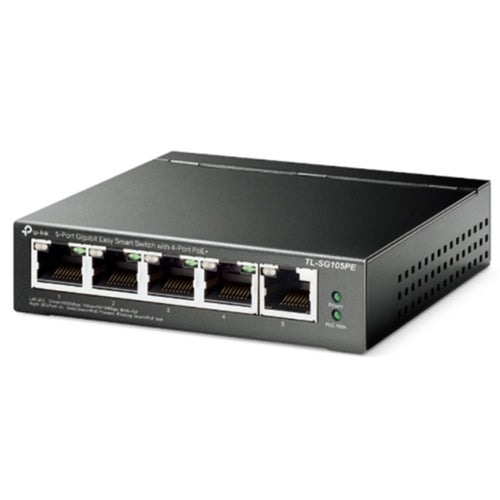 TP-Link TL-SG105PE 5-Port Gigabit Easy Smart Switch with 4-Port PoE+ (Max 65W)