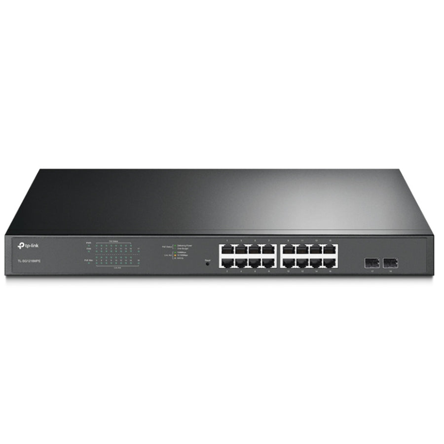 TP-Link TL-SG1218MPE 18-Port Gigabit Easy Smart PoE+ Switch (250W) - 1GbE RJ45/SFP Combo x2 / 1GbE PoE+ x16
