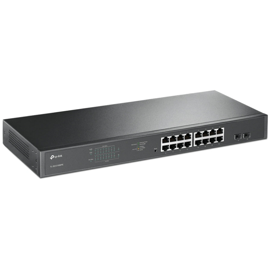 TP-Link TL-SG1218MPE 18-Port Gigabit Easy Smart PoE+ Switch (250W) - 1GbE RJ45/SFP Combo x2 / 1GbE PoE+ x16