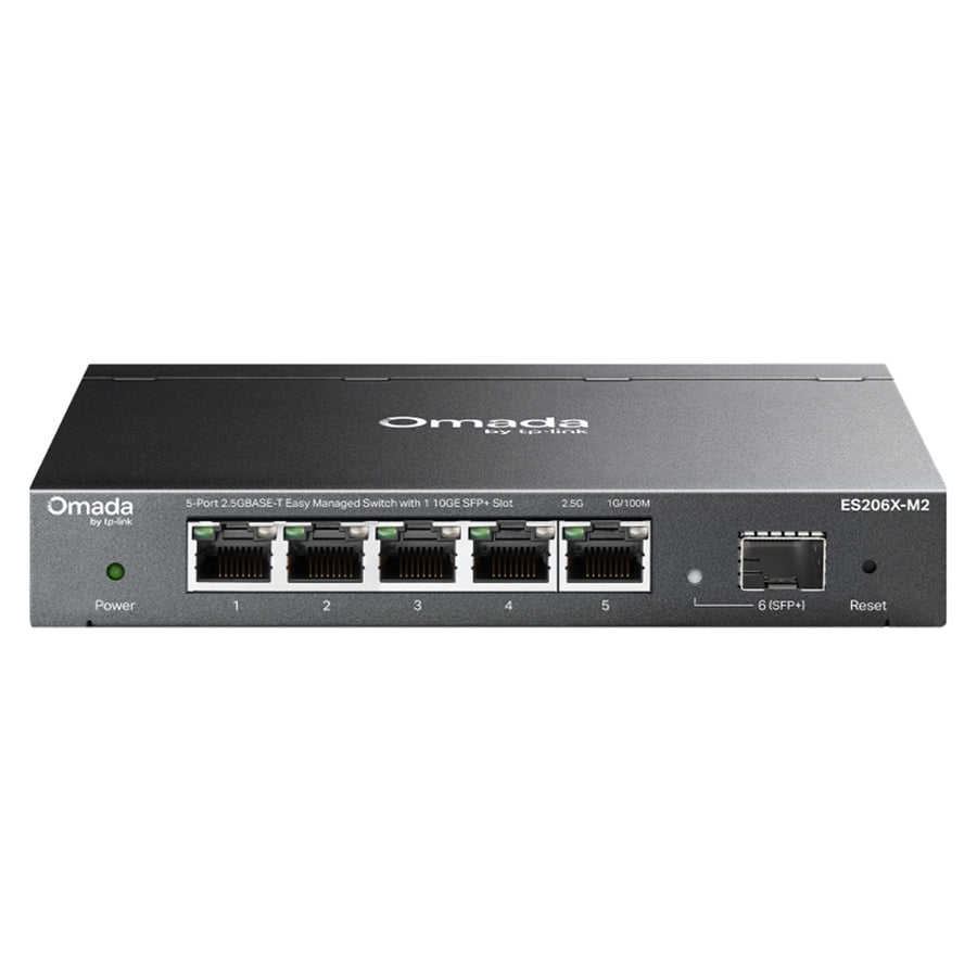 TP-Link TP Link ES206X-M2 Omada 5-Port 2.5GBASE-T Easy Managed Switch with 1 10GE SFP+ Slot