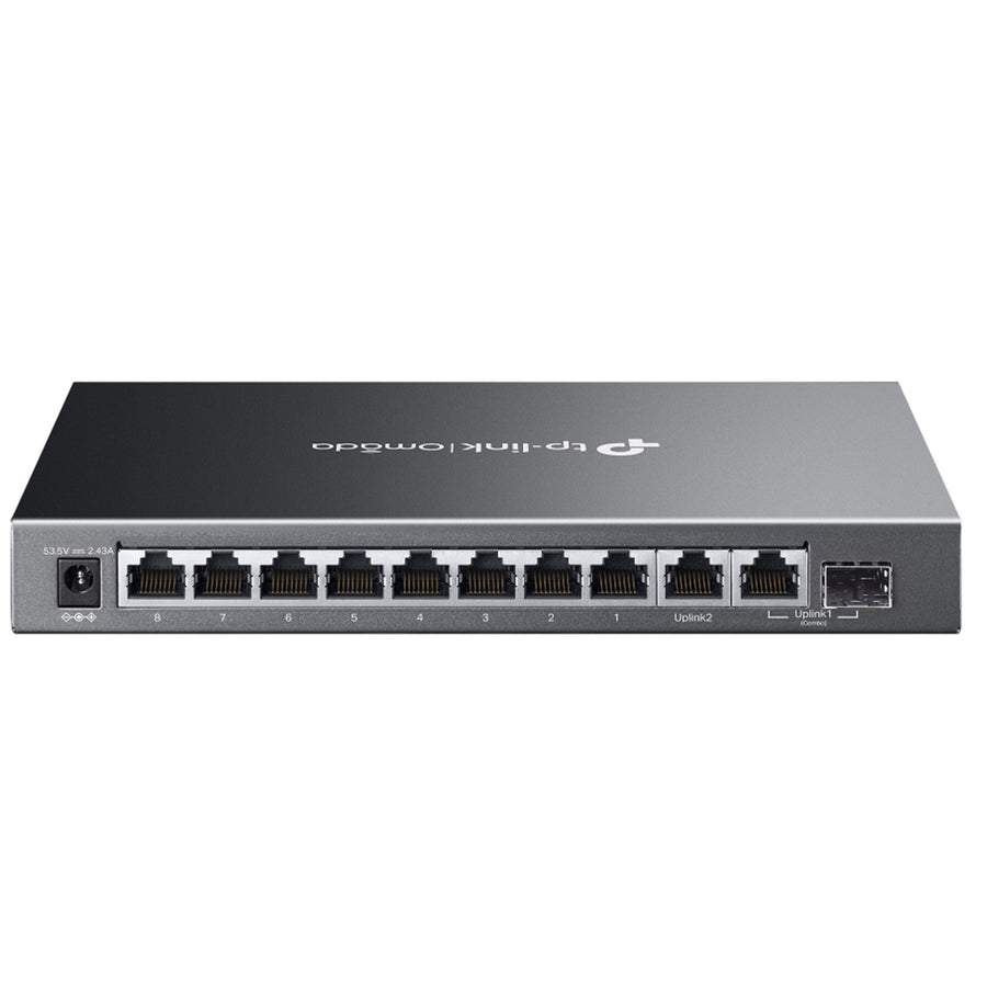 TP-Link Omada ES210GMP 10-Port Gigabit Easy Managed PoE Switch (123W) - SFP/GbE Combo x1, 1GbE PoE+ x8