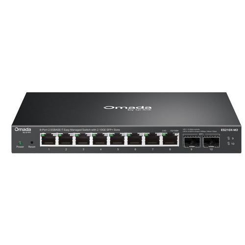 Omada ES210X-M2 8-Port 2.5GBASE-T Easy Managed Switch with 2 10GE SFP+ Slots