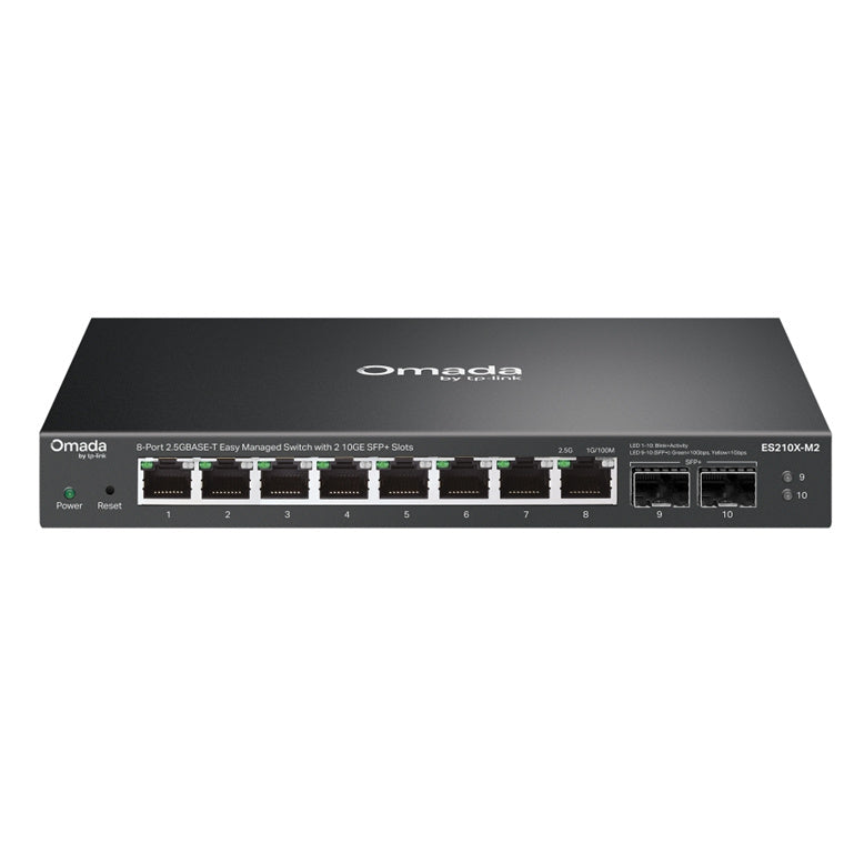 Omada ES210X-M2 8-Port 2.5GBASE-T Easy Managed Switch with 2 10GE SFP+ Slots