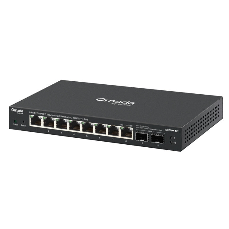 Omada ES210X-M2 8-Port 2.5GBASE-T Easy Managed Switch with 2 10GE SFP+ Slots