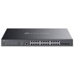 TP-Link TL-SG3428XMPP - TP LINK Omada 24-Port Gigabit and 4-Port 10GE SFP+ L2+ Managed Switch with 16-Port PoE+ & 8-Port PoE++