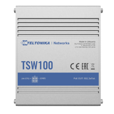 Teltonika TSW100 - 5-Port Industrial Gigabit Ethernet PoE Switch 4x 802.3af/at PoE Ports