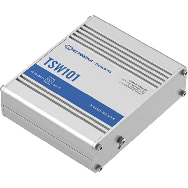 Teltonika TSW101 Unmanaged Industrial Ethernet PoE+ Switch(60W) GbE x 5 / PoE+ x 4