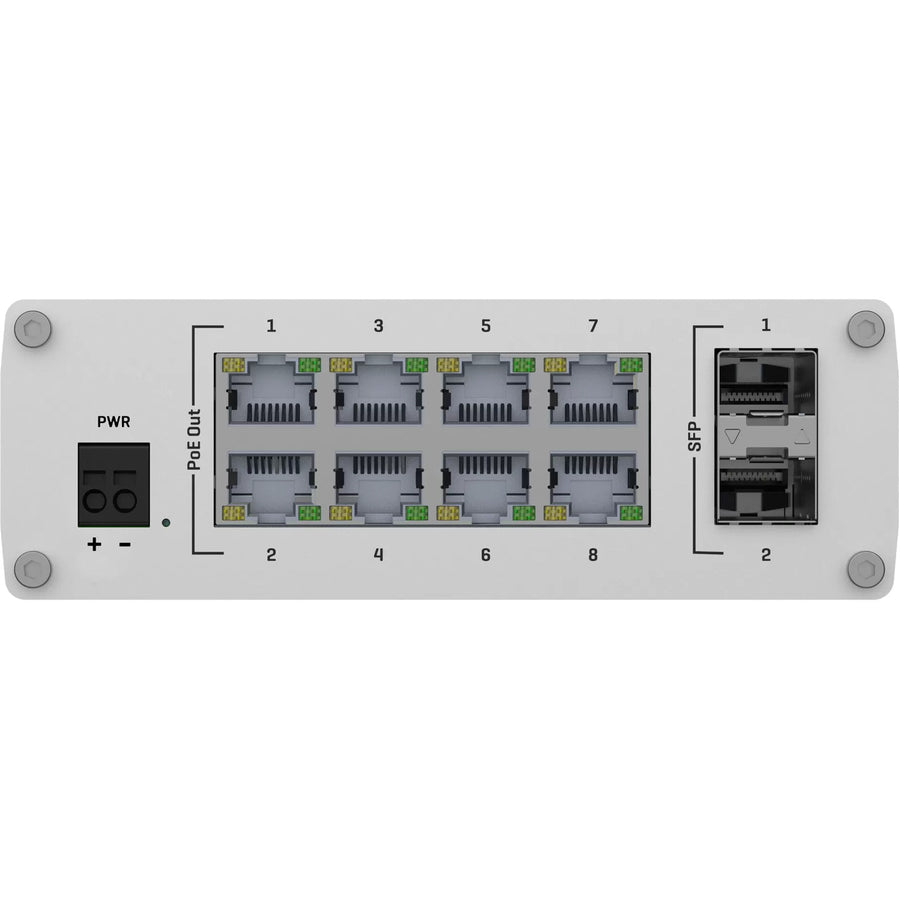 Teltonika TSW200 - 8-Port Industrial Gigabit Ethernet PoE+ Switch with 2x SFP (no PSU)