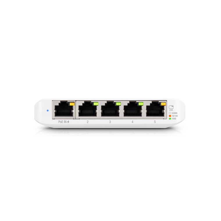 Ubiquiti 5-Port managed Gigabit Ethernet switch powered by 802.3af/at PoE or 5V, 1A USB-C power adapter (not included), 3-Pack
