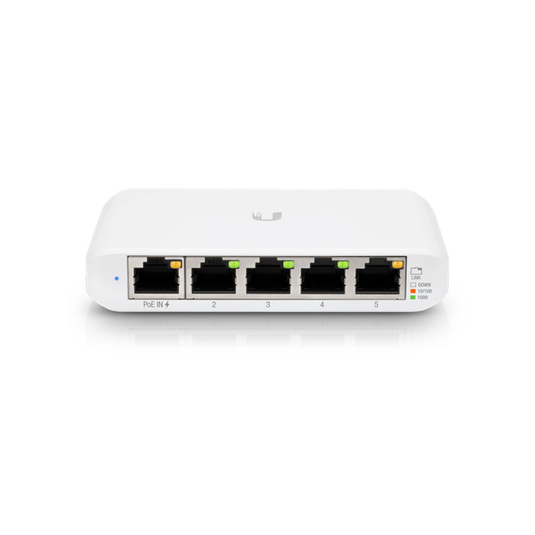 Ubiquiti 5-Port managed Gigabit Ethernet switch powered by 802.3af/at PoE or 5V, 1A USB-C power adapter (not included), 3-Pack