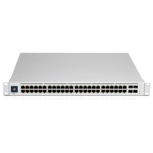 Ubiquiti Unifi USW-48-POE 52-Port Gigabit L2 Managed PoE Switch (195W) - SFP x4, 1GbE x16, 1GbE PoE+ x32