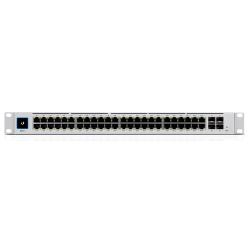 Ubiquiti UniFi USW-Pro-48-POE 52-Port 10G L3 Managed PoE Switch (600W) - SFP+ x4, 1GbE PoE+ x40, 1GbE PoE++ x8