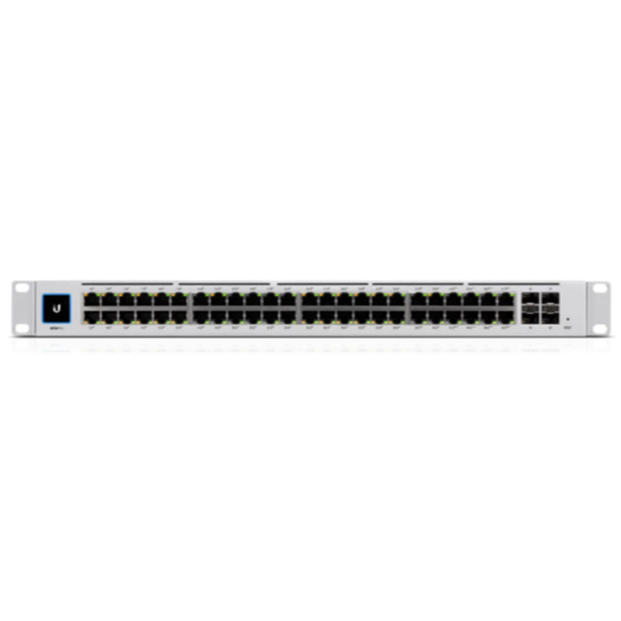 Ubiquiti UniFi USW-Pro-48-POE 52-Port 10G L3 Managed PoE Switch (600W) - SFP+ x4, 1GbE PoE+ x40, 1GbE PoE++ x8
