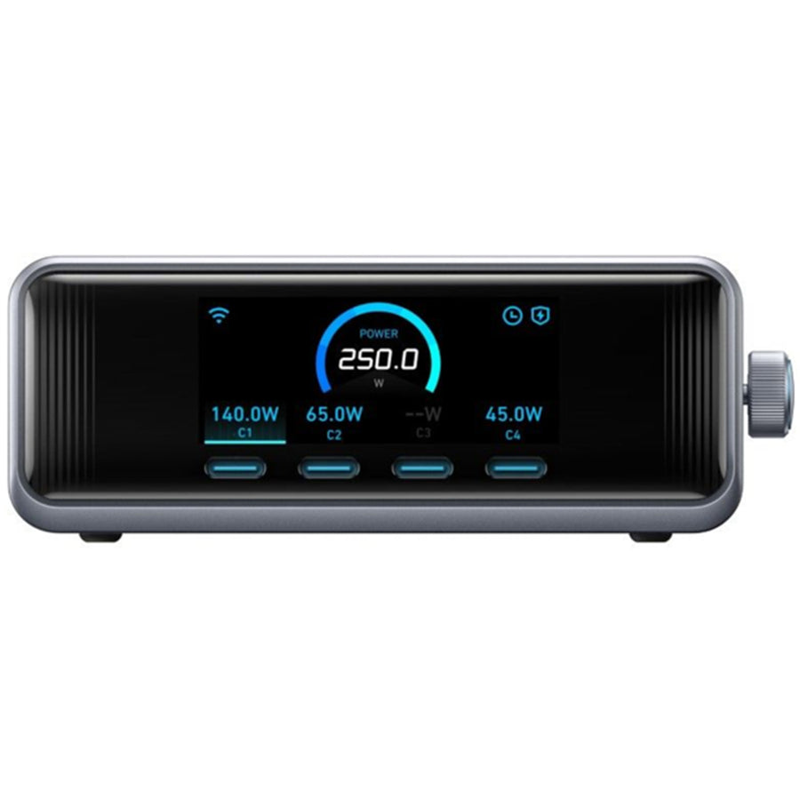 ANKER GaNPrime Smart Desktop Charging station 250W, 6 Ports Super-Fast 250W Output, High-Efficiency Charger, Instant Power Feedback, Personalised Charging