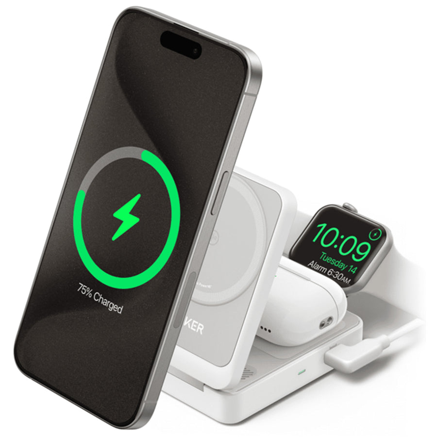 ANKER MagGo Foldable 3 in 1 Wireless Charging Station with Qi2