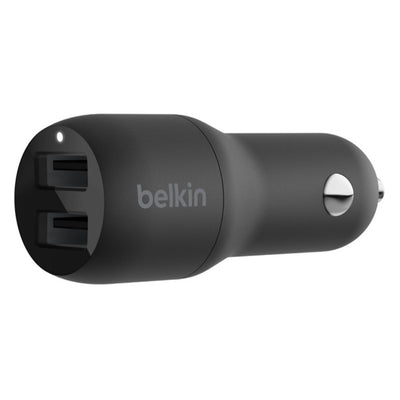 Belkin 24W Dual USB-A Car Charger - Black