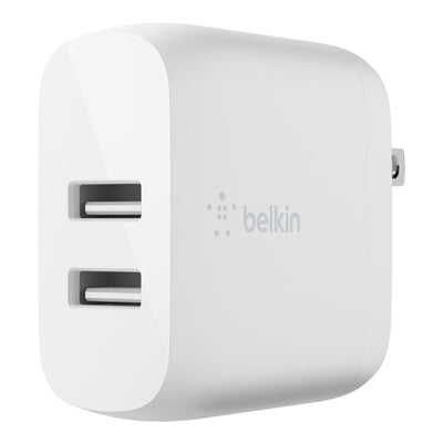 Belkin 24W Dual USB-A Ladegerät – Weiß