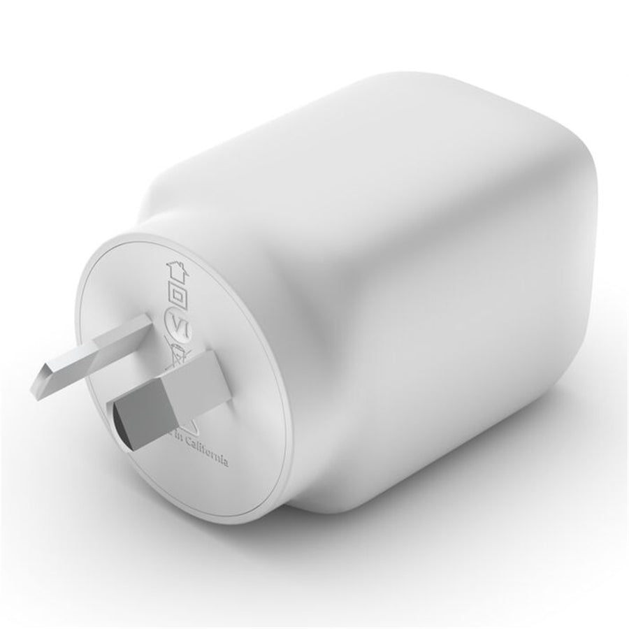 Belkin BoostCharge 65W Dual USB-C GaN Wall Charger - White