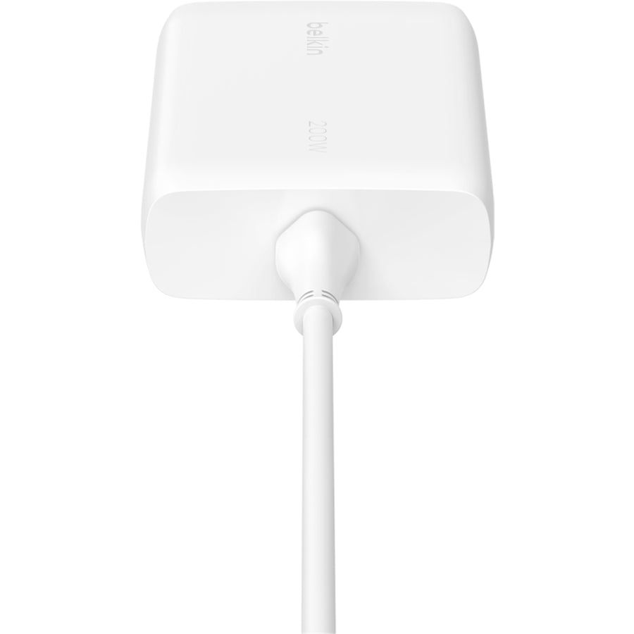 Belkin BoostCharge Pro 200W 4-Port USB-C Charger with GaN (140 + 60W) - White
