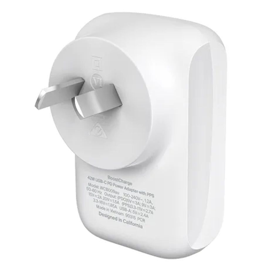Belkin 42W Dual USB-A & USB-C Wall Charger