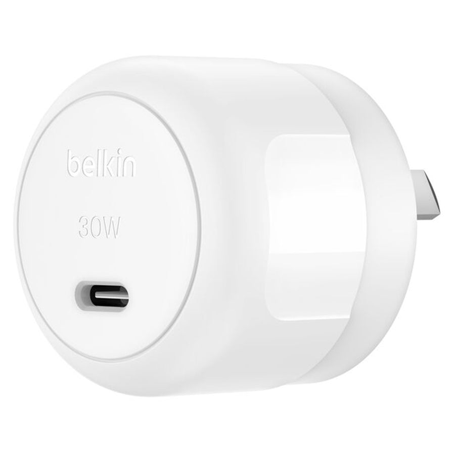 Belkin BoostCharge Compact USB-C Wall Charger 30W with USB-C cable with Lightning Connector