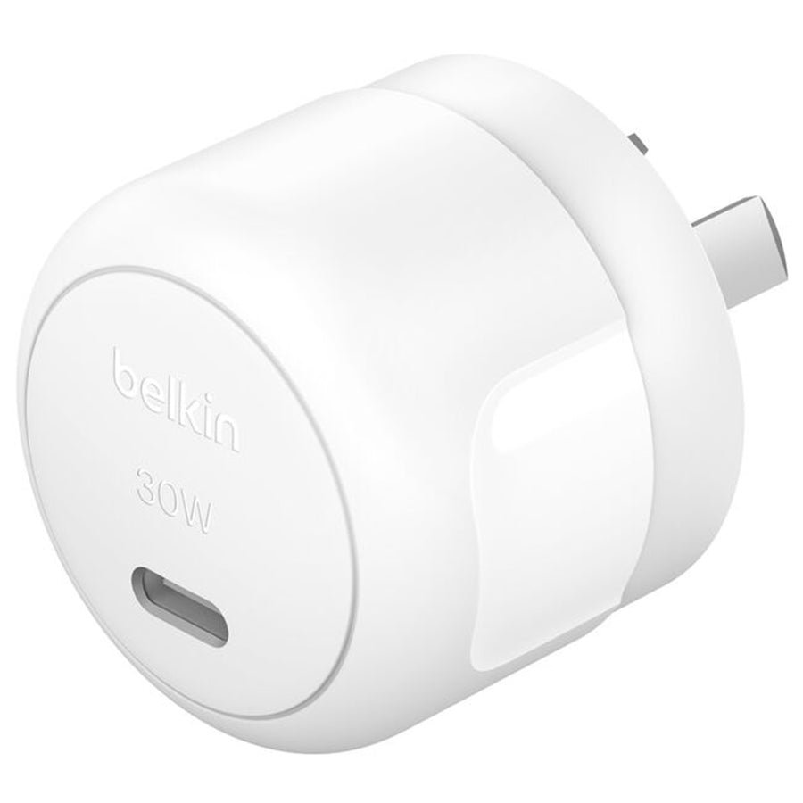 Belkin BoostCharge Compact USB-C Wall Charger 30W with USB-C cable with Lightning Connector