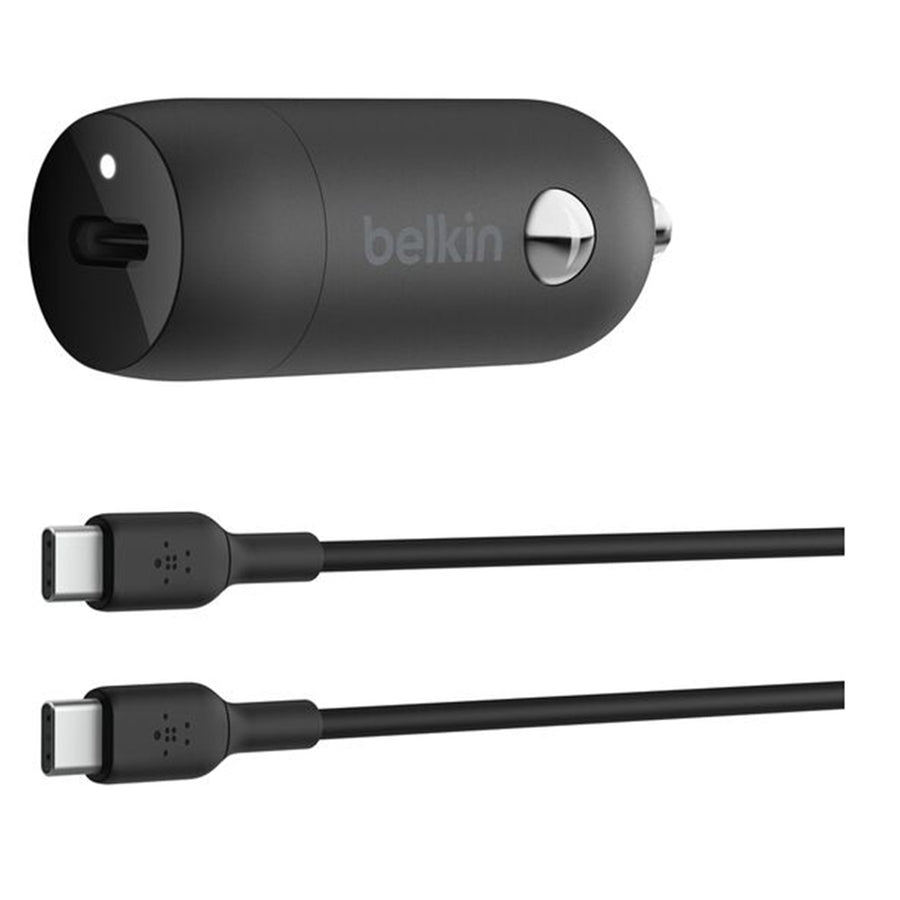 Belkin BoostCharge USB-C PD Car Charger + USB-C Cable 30W