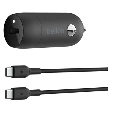 Belkin BoostCharge USB-C PD Car Charger + USB-C Cable 30W