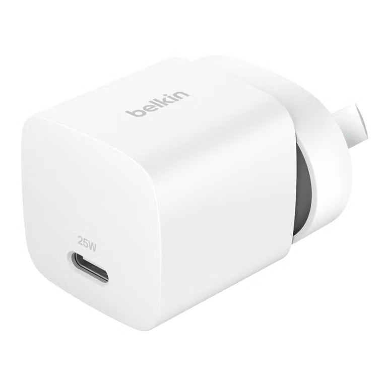 Belkin BOOSTCHARGE USB-C PD 3.1 PPS Wall Charger with USB-C cable (White) Single 25W