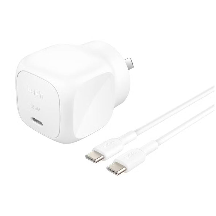 Belkin BoostCharge Compact USB-C Wall Charger + USB-C Cable 65W