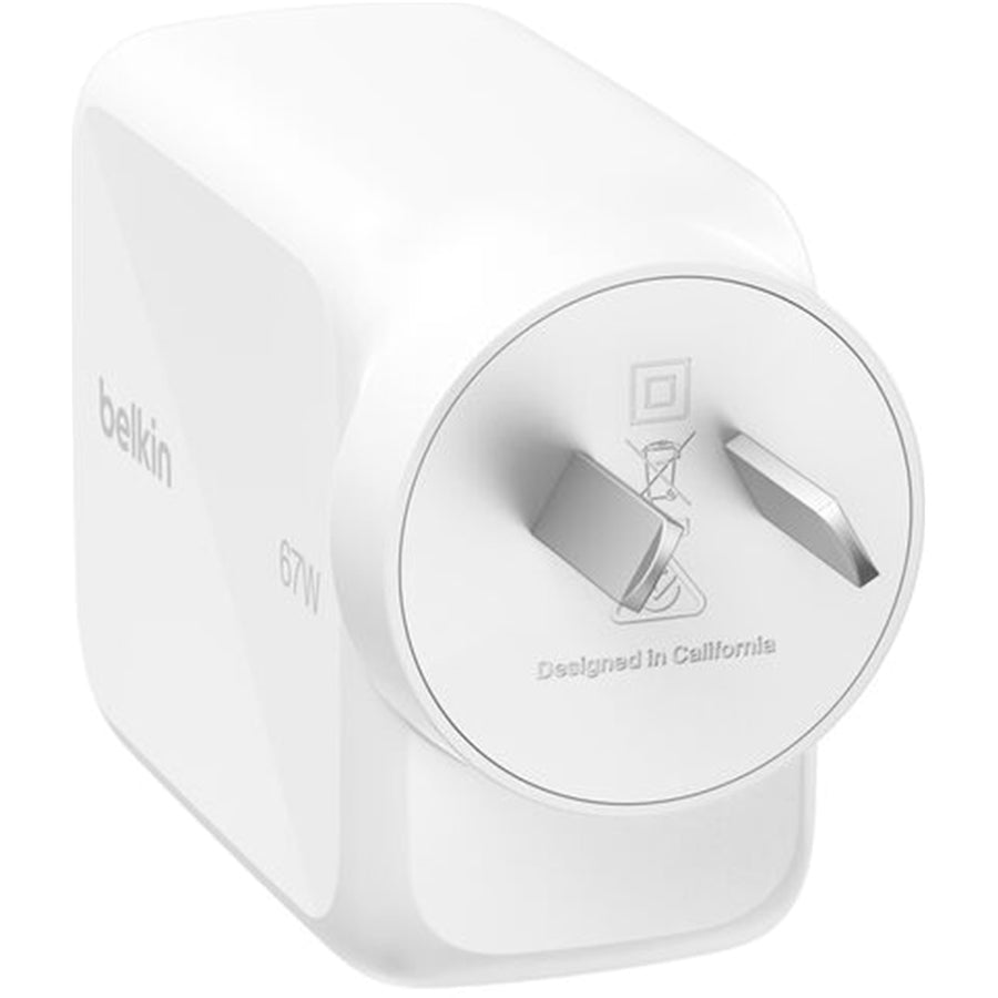 Belkin BoostCharge Pro 67W Single USB-C Port With Retractable USB-C cable GaN Wall Charger
