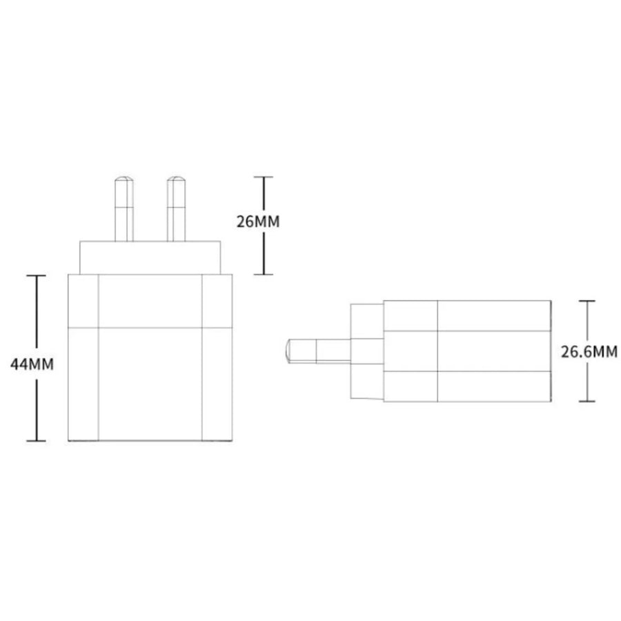 C-Link GS-W30A0976 - 30W GaN Schnellladegerät mit zwei Anschlüssen USB-C PD 3.0 – USB-C & USB-A