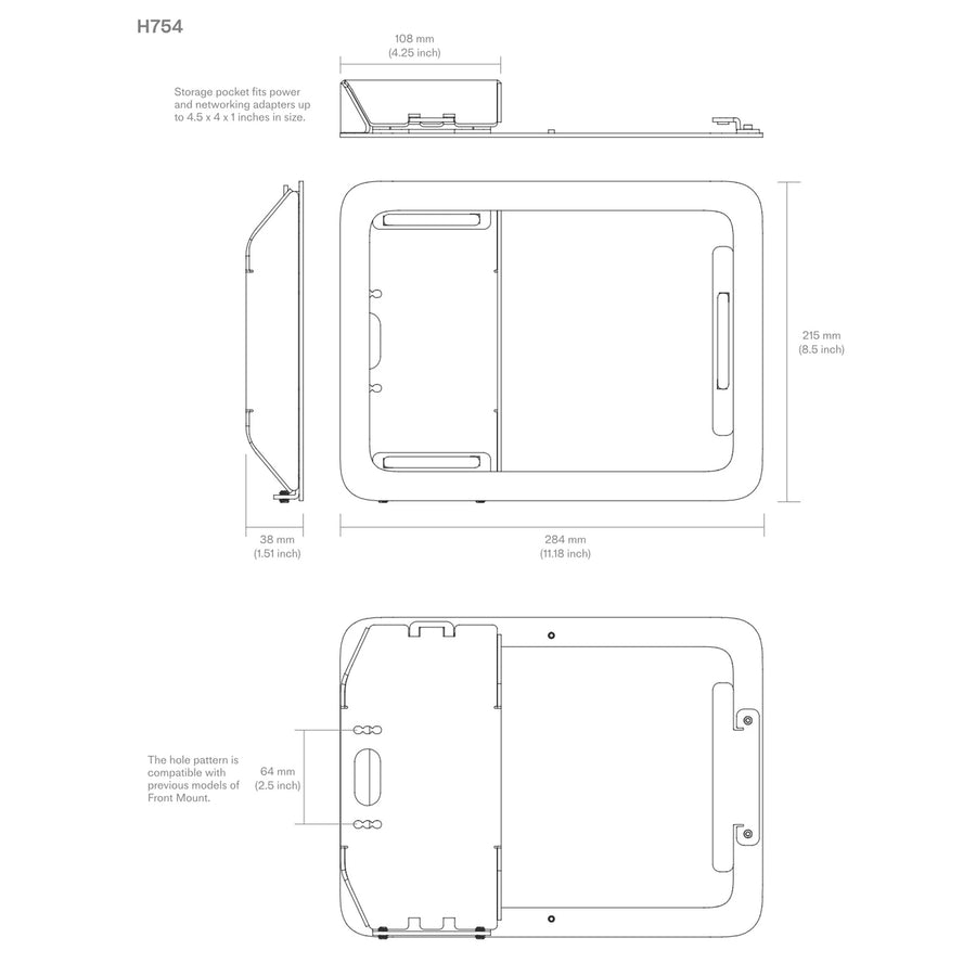 Heckler H754-BG - Room Scheduler for iPad 10th & 11th Gen Gen