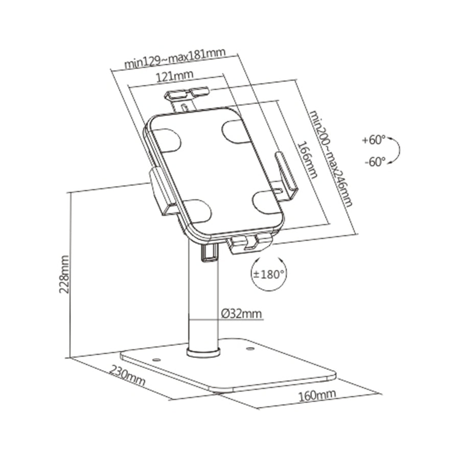 KONKA KAD03-T - Universal Anti-Theft Tablet Countertop K