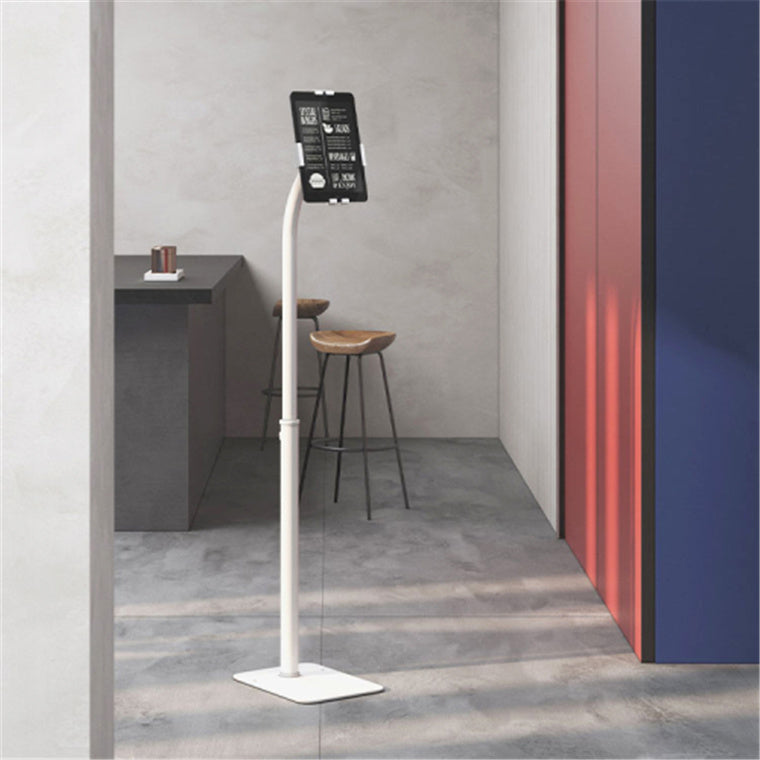 KONIC Universal Anti-Theft iPad Tablet Floor Stand - Height Adjustable - Security Lock - Silicone EVA Pad - Compatible with most 7.9"-11" Apple iPad and Samsung Galaxy Tablet